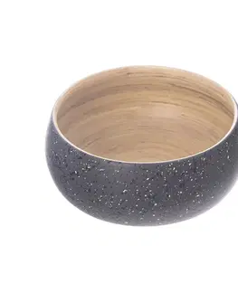 Mísy a misky Orion Servírovací miska točený bambus šedá pr. 14 cm