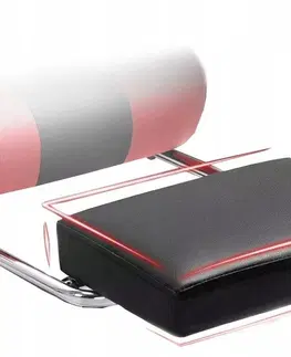 Kancelářské křesla Pohodlné herní křeslo s masážním polštářem černo červené barvy
