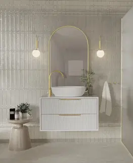 Koupelnový nábytek Hector Skříňka pod umyvadlo s deskou Avila 80 cm bílá