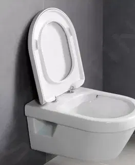 Záchody VILLEROY & BOCH Architectura Závěsné WC se sedátkem SoftClosing, DirectFlush, alpská bílá 5684HR01