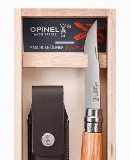 Nože Opinel VRN 8 Inox Olive, dárkové balení 