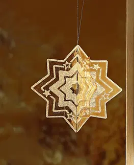 Dekorace oken a dveří Třpytivá vánoční hvězda 3D