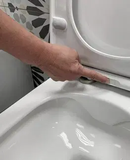 WC sedátka ALCADRAIN Jádromodul předstěnový instalační systém s bílým/ chrom tlačítkem M1720-1 + WC MYJOYS MY1 + SEDÁTKO AM102/1120 M1720-1 MY1