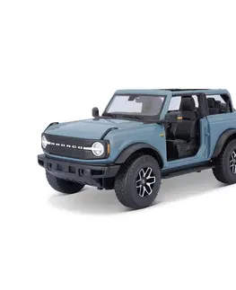 Hračky MAISTO - 2021 Ford Bronco Badlands (bez dveří), modrá, 1:18