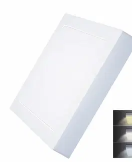 LED nástěnná svítidla Solight LED mini panel CCT, přisazený, 18W, 1530lm, 3000K, 4000K, 6000K, čtvercový WD173