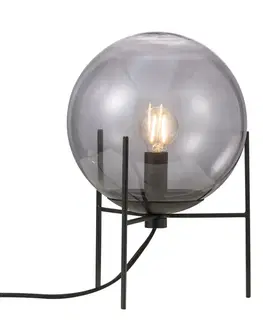 Lampy na noční stolek NORDLUX stolní lampa Alton 15W E14 černá kouřová 47645047