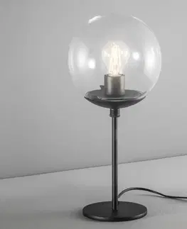 Stolní lampy Metallux Stolní lampa Global Ø 20 cm černá