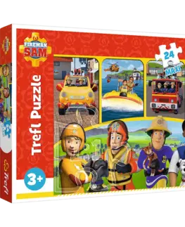Hračky puzzle TREFL -  Puzzle 24 Maxi - Požárník Sam a přátelé / Prism A&D Fireman Sam