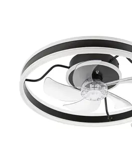 Domácí ventilátory  LED Stropní svítidlo s látorem APOLLO LED/38W/230V černá + DO 
