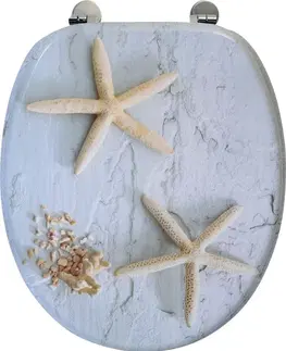 WC sedátka AQUALINE FUNNY WC sedátko s potiskem mořská hvězda, bílá HY1185