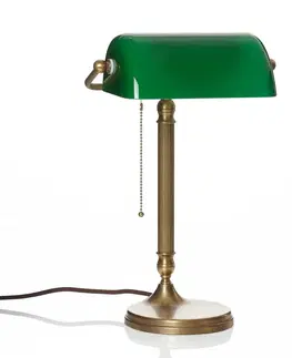 Stolní lampy kancelářské Berliner Messinglampen Ručně vyrobená bankéřská lampa JIVAN