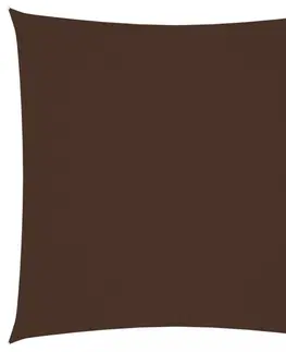 Stínící textilie Stínící plachta čtvercová oxfordská látka 2,5 x 2,5 m Dekorhome Hnědá