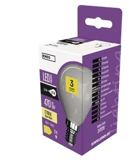 LED žárovky EMOS LED žárovka Filament Mini Globe / E14 / 3,4 W (40 W) / 470 lm / teplá bílá ZF7220