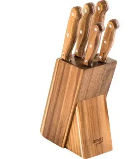 Kuchyňské nože LAMART LT2080 SET 5 NOŽŮ V BLOKU WOOD