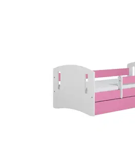 Dětské postýlky Kocot kids Dětská postel Classic II růžová, varianta 80x160, bez šuplíků, s matrací