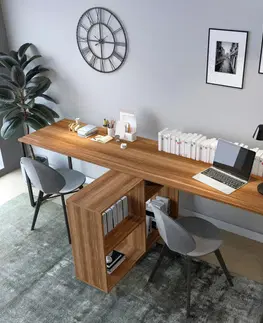 Kancelářské a psací stoly Psací stůl LONDON ořech
