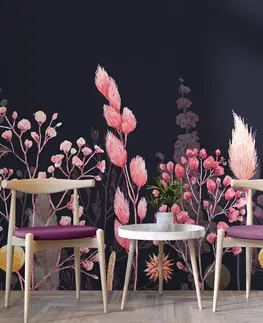 Samolepící tapety Samolepící tapeta variace trávy v růžové barvě