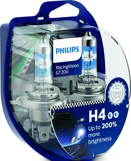 Autožárovky Philips H4 12V 60/55W P43t-38 RacingVision GT200 2ks 12342RGTS2