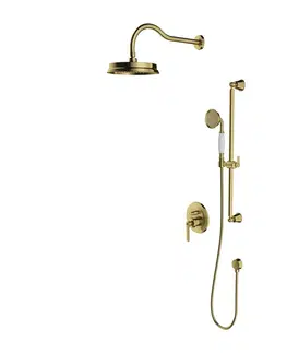 Sprchy a sprchové panely OMNIRES Sprchový set ARMANCE pro podomítkovou instalaci, kartáčovaná mosaz SYSAM20BSB