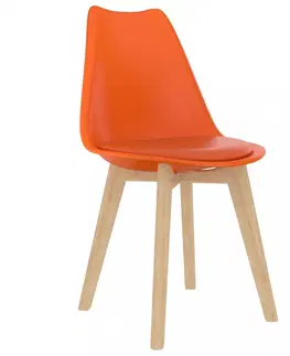 Židle Jídelní židle 2 ks plast / umělá kůže / buk Dekorhome Zelená