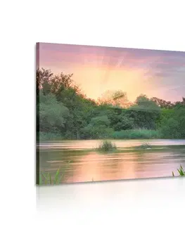 Obrazy přírody a krajiny Obraz východ slunce u řeky