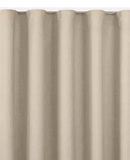 Záclony Závěs Homede Carmena s klasickou řasící páskou béžový, velikost 220x270
