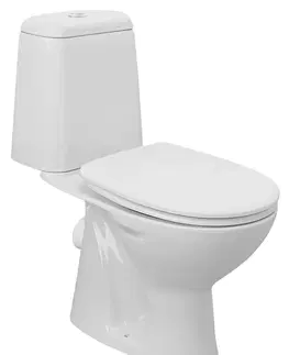 Záchody AQUALINE RIGA WC kombi, dvojtlačítko 3/6l, zadní odpad, bílá RG601