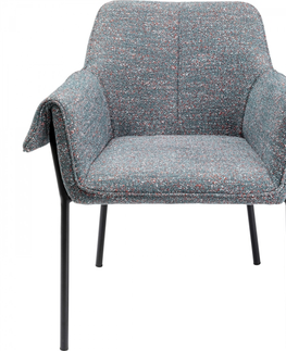 Jídelní židle KARE Design Jídelní židle s područkami Armrest Bess Grey Flitter