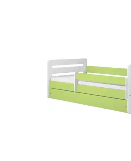 Dětské postýlky Kocot kids Dětská postel Tomi zelená, varianta 80x160, se šuplíky, s matrací