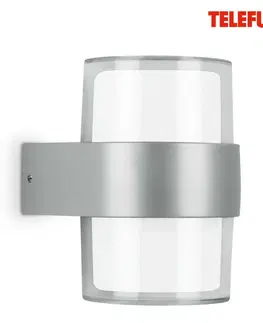 LED venkovní nástěnná svítidla BRILONER LED venkovní svítidlo, stříbrná, 2xLED/8W TF 320404TF