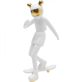 Sošky postavy a figurky KARE Design Soška Skating Astronaut - bílá, 33cm