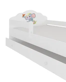 Postele ArtAdrk Dětská postel CASIMO | se zásuvkou a zábranou Provedení: Bílá