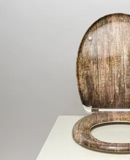 Záchody Eisl Duroplastové sedátko se zpomalovacím mechanismem SOFT-CLOSE Old wood 82368Old wood