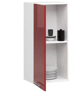 Kuchyňské dolní skříňky Ak furniture Závěsná kuchyňská skříňka Olivie W 40 cm  bílo-červená