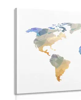 Obrazy mapy Obraz polygonální mapa světa