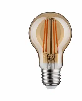 LED žárovky PAULMANN 1879 Filament 230V 3-krokové-stmívatelné LED žárovka E27 6W 1800K stmívatelné zlatá