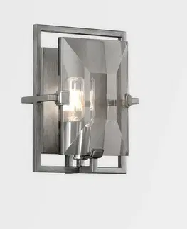 Industriální nástěnná svítidla HUDSON VALLEY nástěnné svítidlo PRISM hliník/sklo grafit/kouřová E14 1x40W B2822-CE