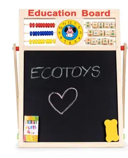 Živé a vzdělávací sady ECOTOYS Vzdělávací magnetická tabule Beky 2v1
