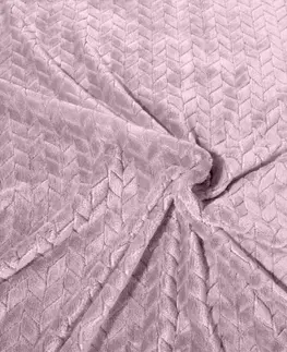 Deky Kvalitní růžová deka s geometrickým vzorem