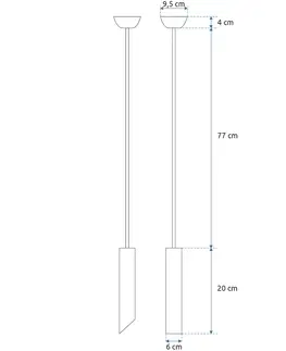 Svítidla TooLight Visací stropní svítidlo APP573-1CP 20 cm černozlaté