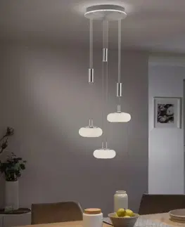 Chytré osvětlení PAUL NEUHAUS, Q-ETIENNE, LED závěsné svítidlo ocel, Smart Home ZigBee 2700-5000K 2078-55