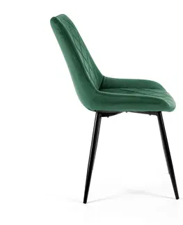 Židle Ak furniture Čalouněná designová židle Justina zelená