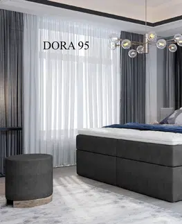 Postele Čalouněná postel VIVRE Boxsprings 140 x 200 cm Dora 95