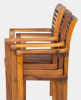 Zahradní židle a křesla DEOKORK Zahradní teakové křeslo NICE