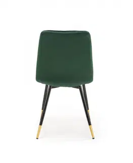 Židle HALMAR Designová židle Nypo tmavě zelená