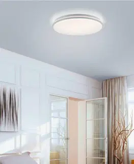 Klasická stropní svítidla LEUCHTEN DIREKT is JUST LIGHT LED stropní svítidlo, bílé, teplá bílá, stmívatelné, 3000 K, kruhové krokově stmívatelné 3000K