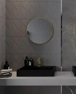 Koupelnová zrcadla MEXEN Loft zrcadlo 30 cm, zlatý rám 9850-030-030-000-50