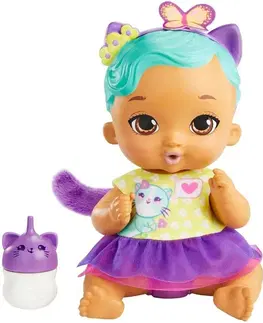 Hračky panenky MATTEL - My Garden Baby Miminko – Modro-Fialové Kotě