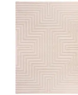 Hladce tkaný koberce Dizajnový Koberec Sahara Nízky Vlas, 120x170cm - Béžový