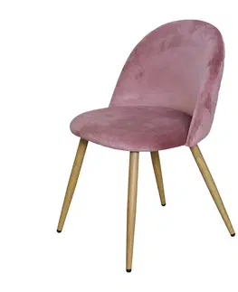 Jídelní židle Jídelní židle LAMBDA růžový samet